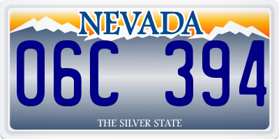 NV license plate 06C394
