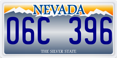 NV license plate 06C396