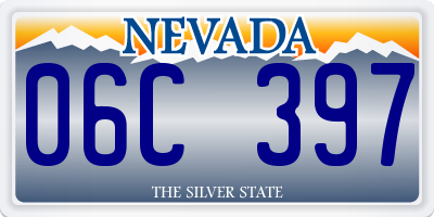 NV license plate 06C397