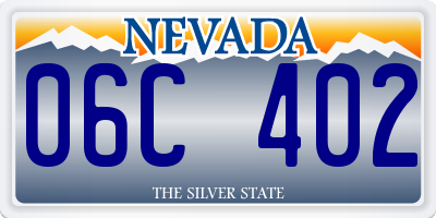 NV license plate 06C402