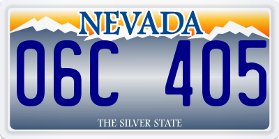 NV license plate 06C405