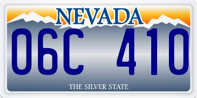 NV license plate 06C410