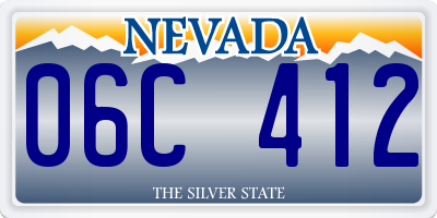 NV license plate 06C412