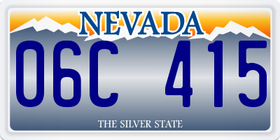 NV license plate 06C415