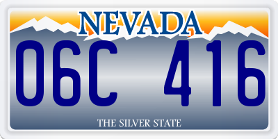 NV license plate 06C416