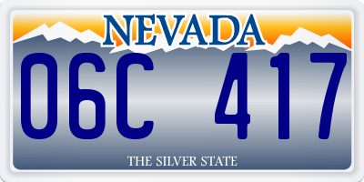 NV license plate 06C417