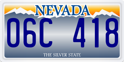 NV license plate 06C418