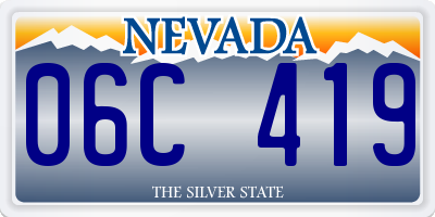 NV license plate 06C419