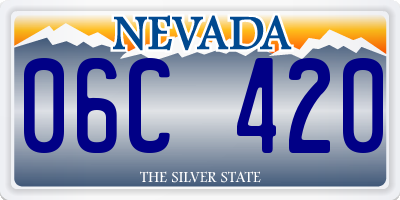 NV license plate 06C420