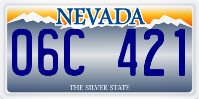 NV license plate 06C421