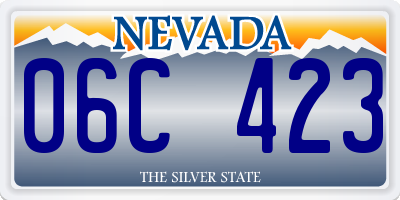 NV license plate 06C423