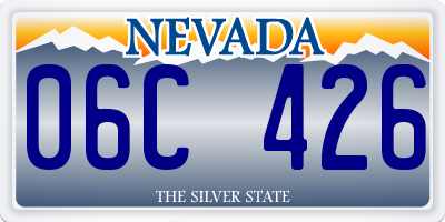 NV license plate 06C426