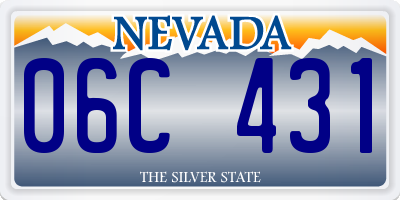 NV license plate 06C431