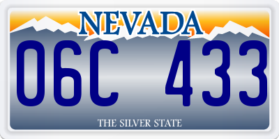 NV license plate 06C433