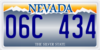 NV license plate 06C434