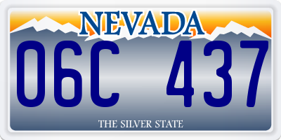 NV license plate 06C437