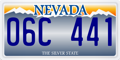 NV license plate 06C441