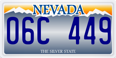 NV license plate 06C449