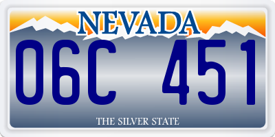 NV license plate 06C451