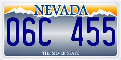 NV license plate 06C455