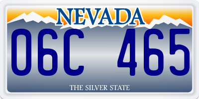 NV license plate 06C465