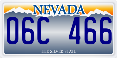 NV license plate 06C466