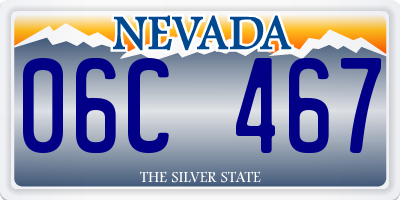 NV license plate 06C467