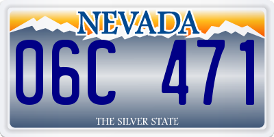 NV license plate 06C471