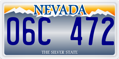 NV license plate 06C472