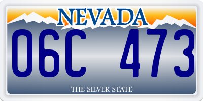 NV license plate 06C473