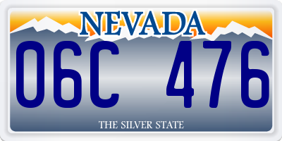 NV license plate 06C476