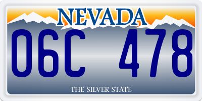 NV license plate 06C478