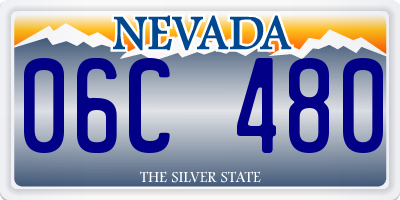 NV license plate 06C480