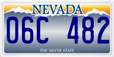 NV license plate 06C482