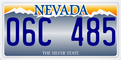 NV license plate 06C485