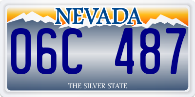 NV license plate 06C487