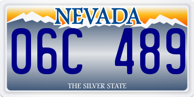 NV license plate 06C489