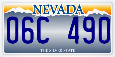 NV license plate 06C490