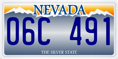 NV license plate 06C491