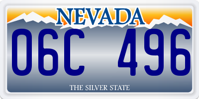 NV license plate 06C496