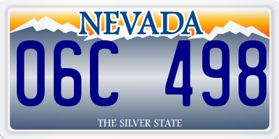 NV license plate 06C498