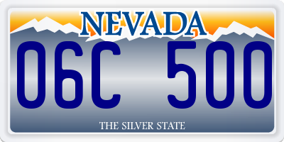 NV license plate 06C500