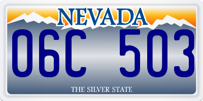 NV license plate 06C503