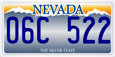 NV license plate 06C522