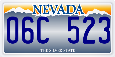 NV license plate 06C523