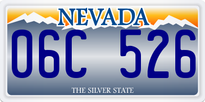 NV license plate 06C526