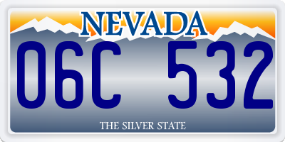 NV license plate 06C532