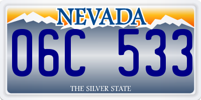 NV license plate 06C533