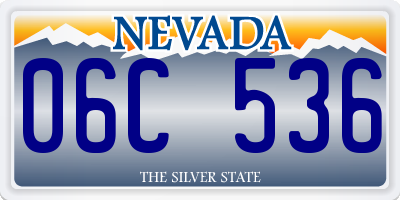 NV license plate 06C536