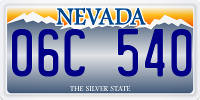 NV license plate 06C540